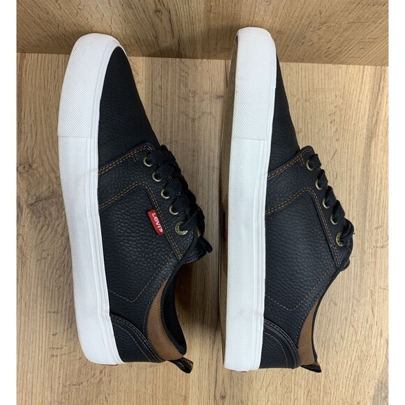 LEVI'S STRAUSS & CO AUTHENTIC MEN'S BLACK LACE UP SNEAKERS SHOES SIZE 9 - Picture 12 of 16